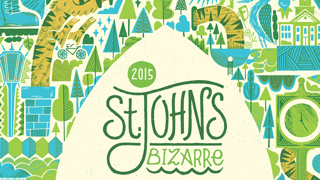 2015 St. Johns Bizarre poster. Designed by Jolby & Friends